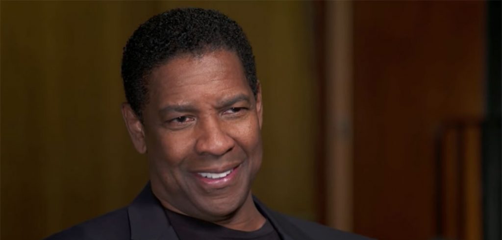 Denzel Washington in Pope Auditorium, where he was interviewed by CBS News' Michelle Miller on April 13, 2018, for a profile that was broadcast on CBS Sunday Morning on April 29