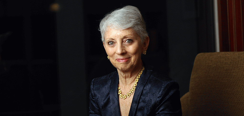 Harriet Edelman in her office at Emigrant Bank