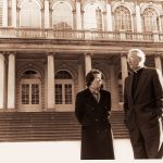Father O’Hare and Nicole A. Gordon, executive director of the CFB, in front of City Hall.