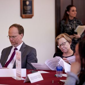 Provost Dennis Jacobs and FCRH Dean Maura Mast