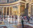 Interiors and details of Pantheon, the ancient temple of all the gods