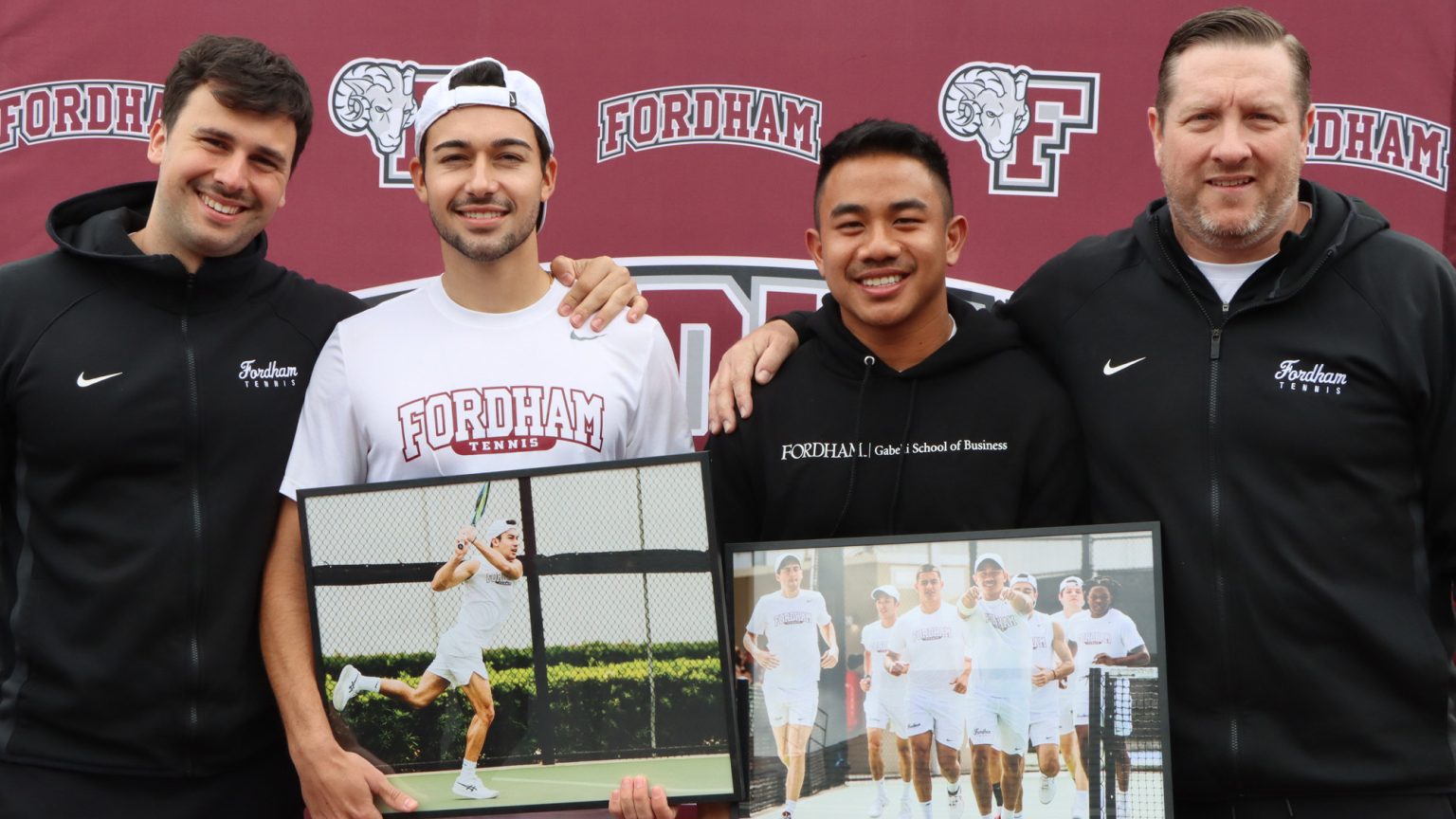 Members of the men's tennis team