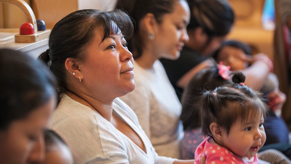 Participants in the parenting and child development program  at LSA Family Health Services. 