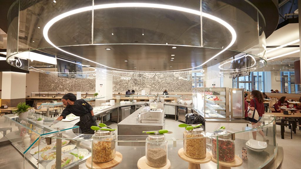 View of the newly renovated marketplace.