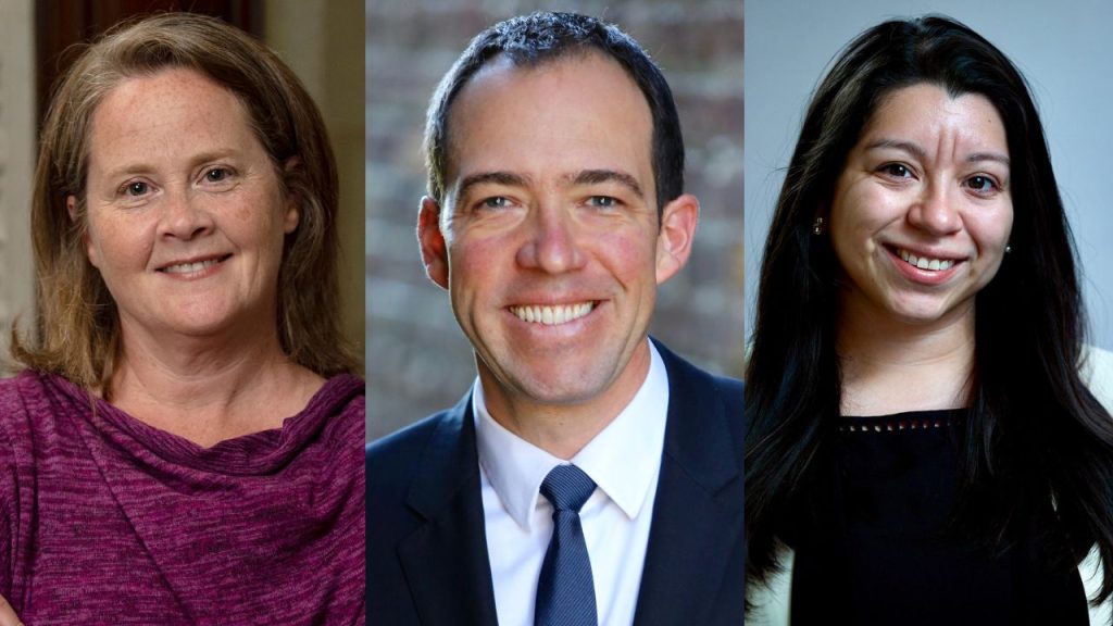 Jeannine Hill Fletcher, Michael Peppard, and Stephanie M. Huezo, (from left to right)