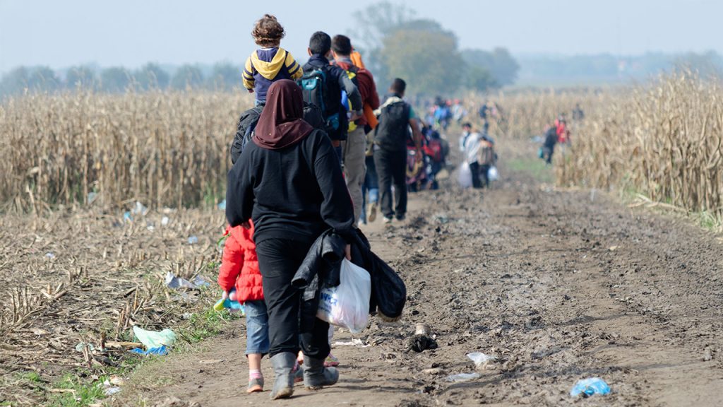 Migrants trying to cross the Croatian border to enter the European Union.