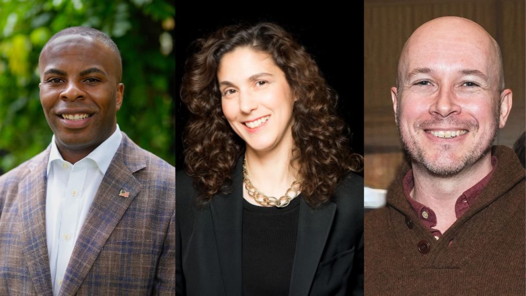 Tony Berry, Kim Diamond, and Carl Fischer (from left to right)