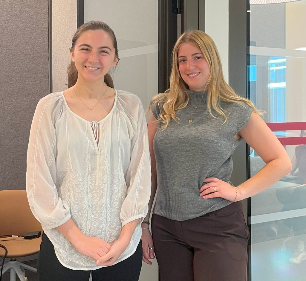 Alyssa Campbell with one of her Career Center supervisors, Ally Blatz