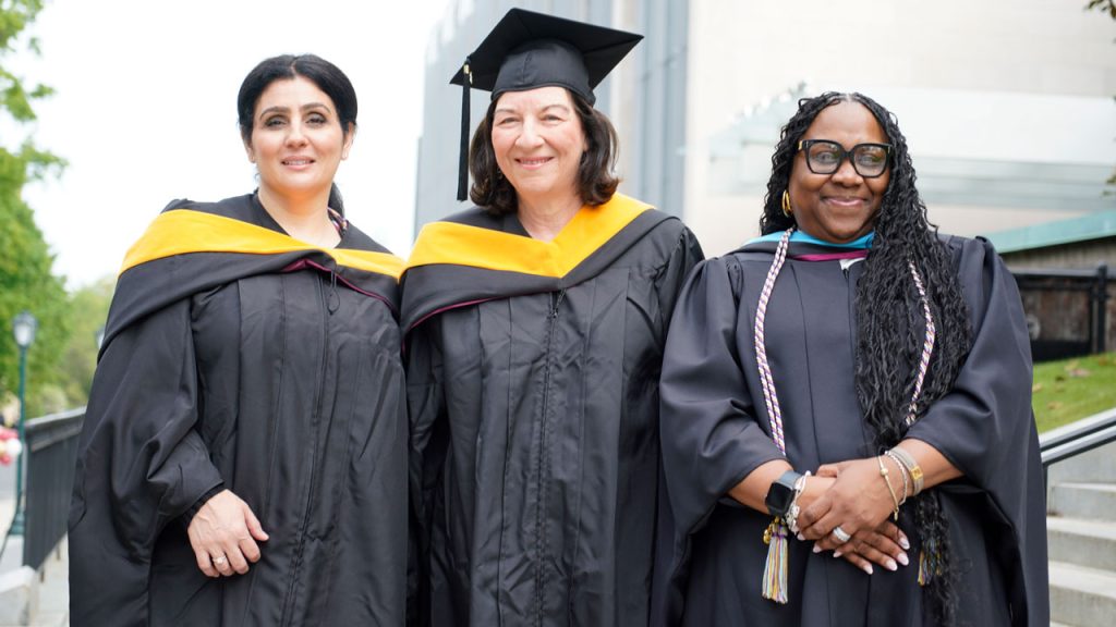 Fordham employee graduates at the Class of 2025 Commencement.