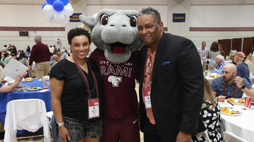 Woman and man at Fordham Jubilee 2025