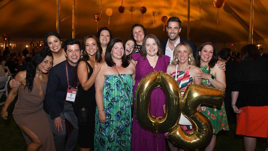 Fordham grads posing at Jubilee gala