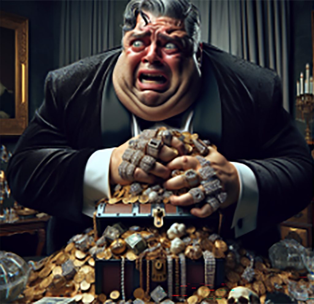 AI-generated image of a fat person