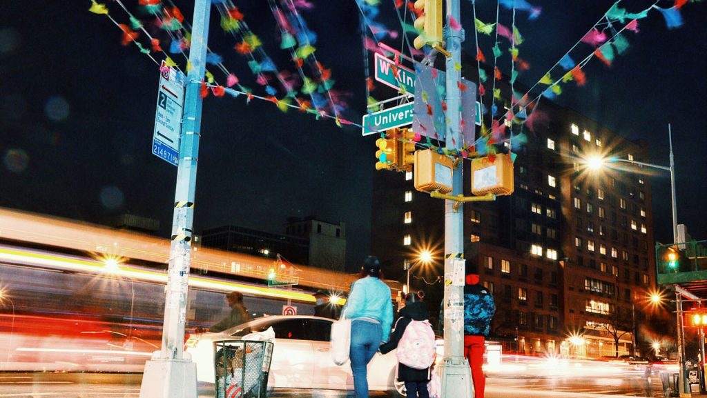 nighttime scenic view Bronx streets