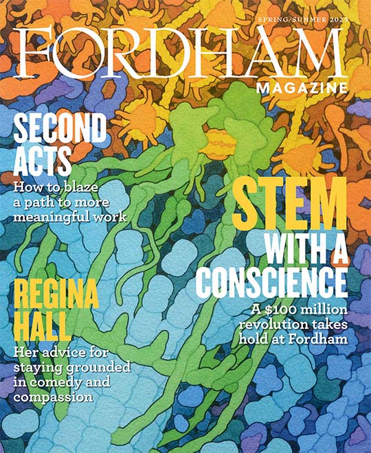 Fordham Magazine cover for spring/summer 2025